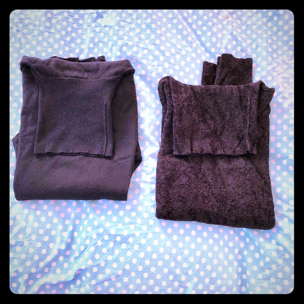 Two Black Turtleneck Sweaters